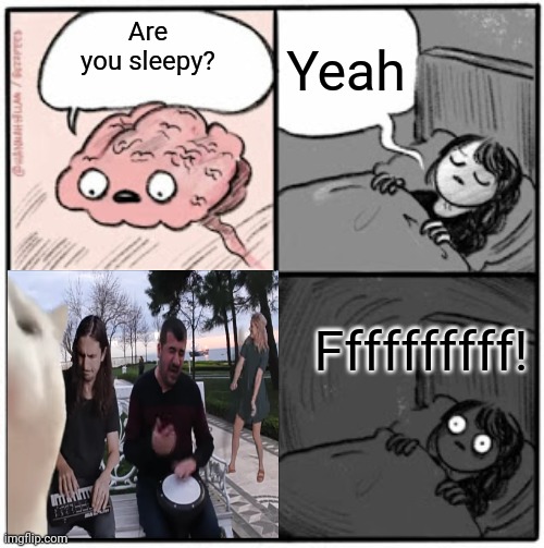 Brain Before Sleep | Yeah; Are you sleepy? Ffffffffff! | image tagged in brain before sleep | made w/ Imgflip meme maker