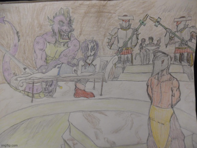 Evil versions of Spike and Rarity captured my/a friend's OCs (Marudil upfront, Ace, Sevria, and Erika in back).. | image tagged in original character,my little pony friendship is magic,anthro,brace yourselves,native american,pirate | made w/ Imgflip meme maker