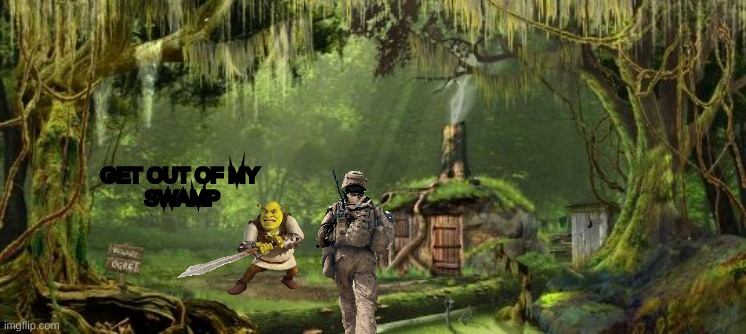 GET OUT OF MY SWAMP | GET OUT OF MY 
SWAMP | image tagged in funny memes | made w/ Imgflip meme maker