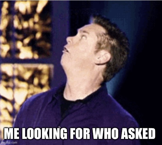Me looking for who asked | ME LOOKING FOR WHO ASKED | image tagged in me looking for who asked | made w/ Imgflip meme maker