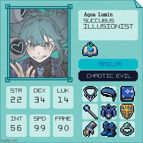 Aqua's oc card UvU | Aqua Lumin | image tagged in oc,original character,oc card | made w/ Imgflip meme maker
