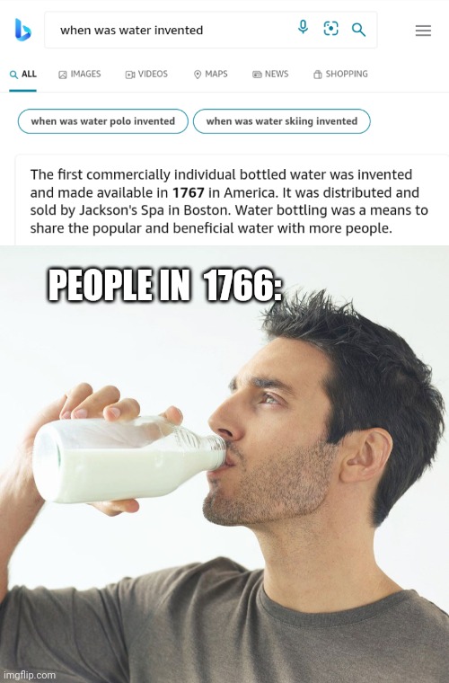 PEOPLE IN  1766: | image tagged in water invention | made w/ Imgflip meme maker