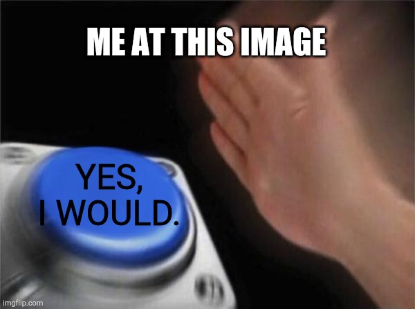 Blank Nut Button Meme | ME AT THIS IMAGE YES, I WOULD. | image tagged in memes,blank nut button | made w/ Imgflip meme maker