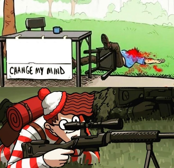 Wally sniper Blank Template Imgflip