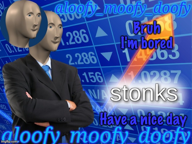 aloofy_moofy_doofy's announcement template (edited a bit) | Bruh I'm bored | image tagged in aloofy_moofy_doofy's announcement template edited a bit | made w/ Imgflip meme maker