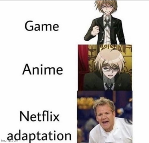 E | image tagged in danganronpa | made w/ Imgflip meme maker