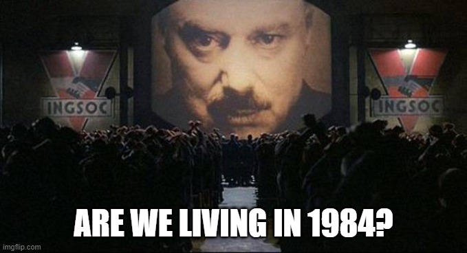 Big Brother 1984 | ARE WE LIVING IN 1984? | image tagged in big brother 1984 | made w/ Imgflip meme maker