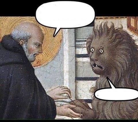 Priest gifts stick to a wookie Blank Meme Template