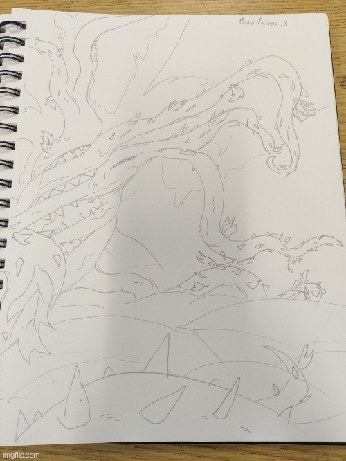 I drew dis. The blood vines in my book | image tagged in drawing | made w/ Imgflip meme maker