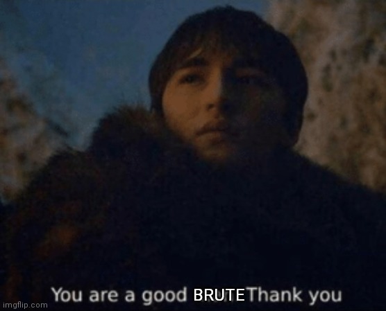 You are a good man. Thank you | BRUTE | image tagged in you are a good man thank you | made w/ Imgflip meme maker