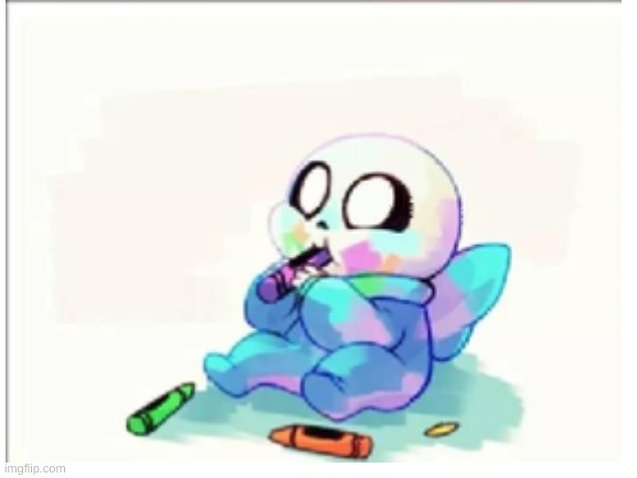 If I can, may I momentarily interrupt your scrolling for this baby Blueberry eating crayone | image tagged in cute,undertale,blank transparent square | made w/ Imgflip meme maker