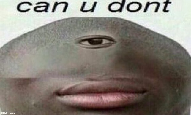 Can U Dont | image tagged in can u dont | made w/ Imgflip meme maker