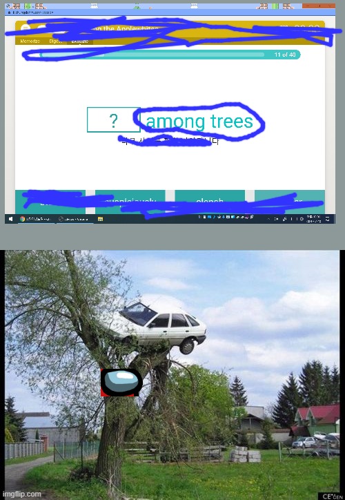 Among Trees | image tagged in memes,among us,trees | made w/ Imgflip meme maker