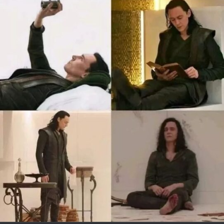 Loki waiting Blank Meme Template