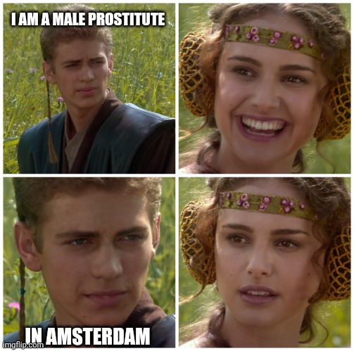 I’m going to change the world. For the better right? Star Wars. | I AM A MALE PROSTITUTE; IN AMSTERDAM | image tagged in i m going to change the world for the better right star wars | made w/ Imgflip meme maker