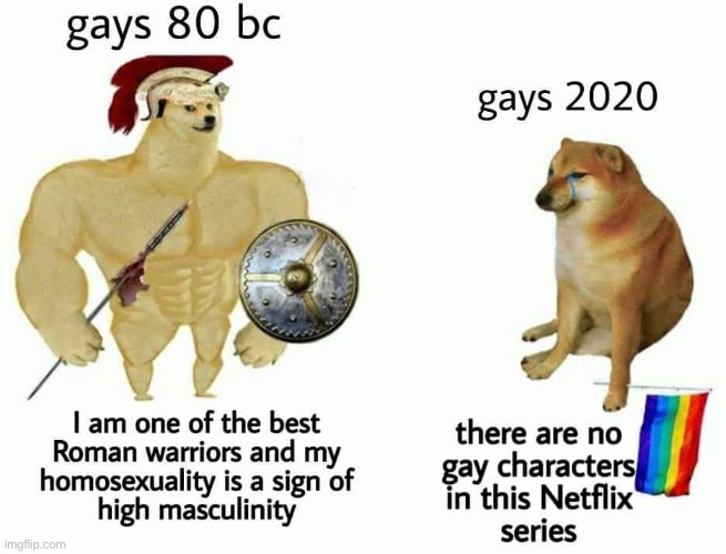 It had to be said. If this counts as discrimination, let me know. | image tagged in gay,lgbt,romans,2020 | made w/ Imgflip meme maker