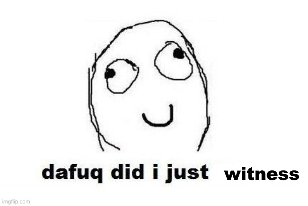 Dafuq Did I Just Read Meme | witness | image tagged in memes,dafuq did i just read | made w/ Imgflip meme maker