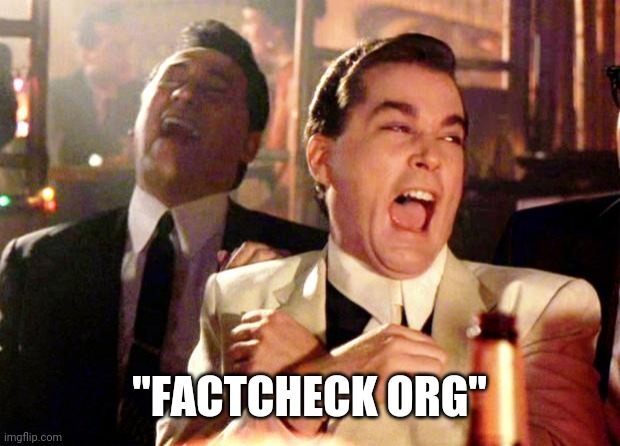 Goodfellas Laugh | "FACTCHECK ORG" | image tagged in goodfellas laugh | made w/ Imgflip meme maker