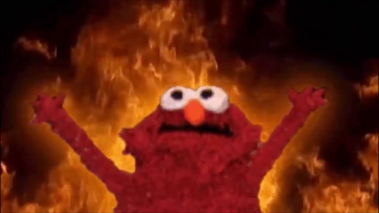 Fire Elmo Blank Meme Template