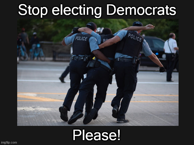 Stop electing democrats | Stop electing Democrats; Please! | image tagged in defund police,blm riots | made w/ Imgflip meme maker