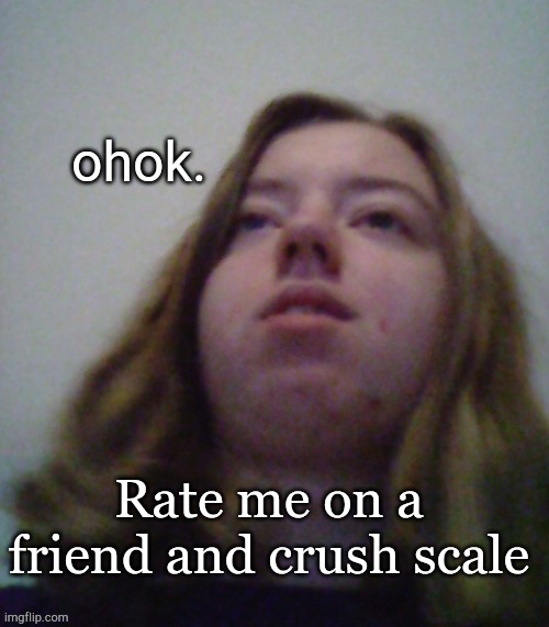 Im bored | Rate me on a friend and crush scale | image tagged in ohok | made w/ Imgflip meme maker