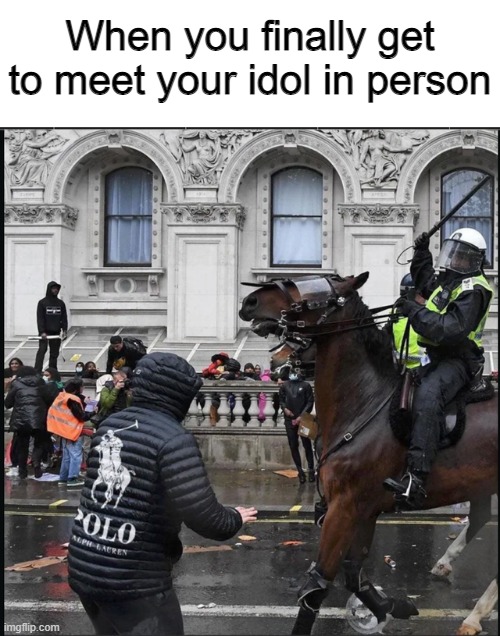 Taking Polo to a Whole Other Level | image tagged in memes,funny,polo,idol,horse | made w/ Imgflip meme maker