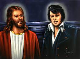 Jesus and Elvis Blank Meme Template