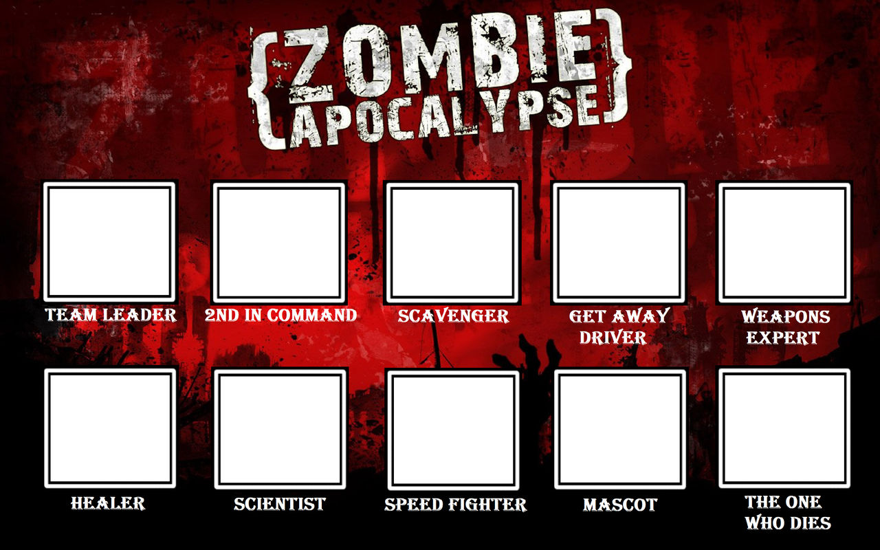 High Quality Zombie Apocalypse Template By Therobotpenguin1 Blank Meme Template