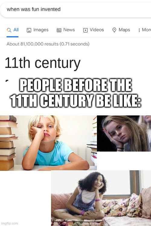 o7 for the people who lived in the 10th century | PEOPLE BEFORE THE 11TH CENTURY BE LIKE: | image tagged in blank white template | made w/ Imgflip meme maker