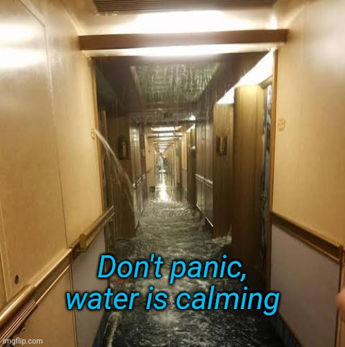 Don't panic, water is calming | made w/ Imgflip meme maker