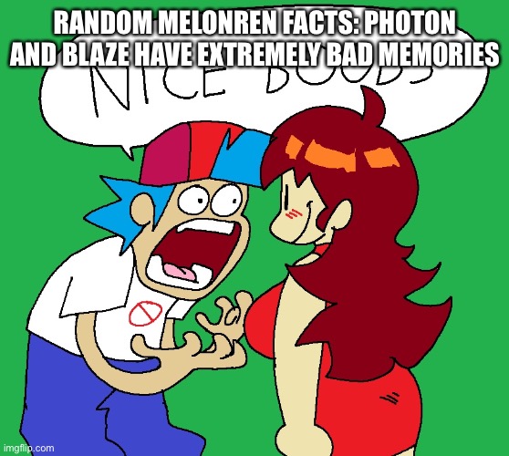 They’ll forget about things they did in like a couple of days | RANDOM MELONREN FACTS: PHOTON AND BLAZE HAVE EXTREMELY BAD MEMORIES | image tagged in nice boobs | made w/ Imgflip meme maker