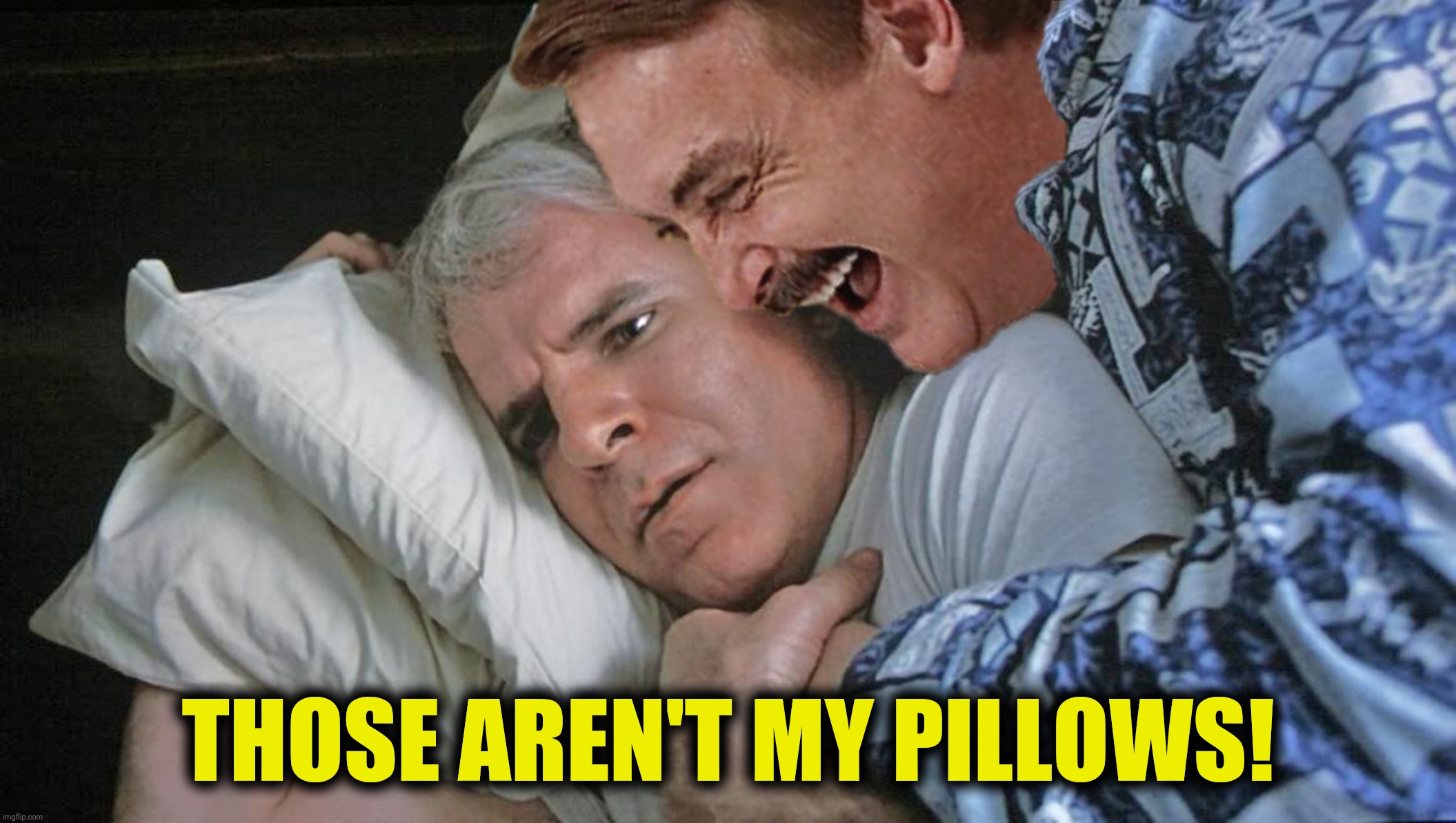 Bad Photoshop Sunday presents:  Between The Giza Dream Sheets | THOSE AREN'T MY PILLOWS! | image tagged in bad photoshop sunday,mike lindell,planes trains and automobiles,those aren't pillows,my pillows | made w/ Imgflip meme maker