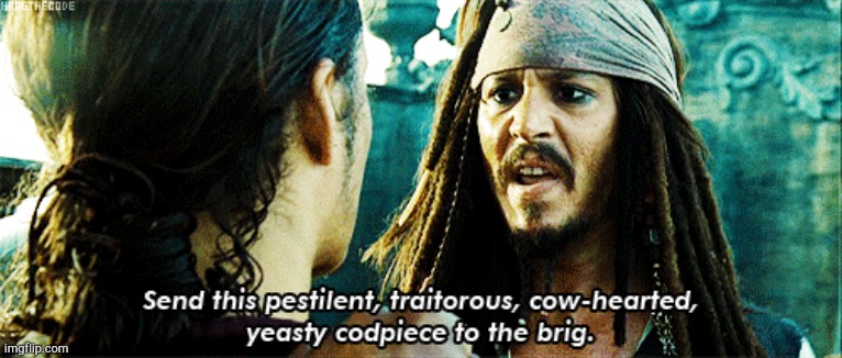 Jack Sparrow roasting | image tagged in jack sparrow roasting | made w/ Imgflip meme maker