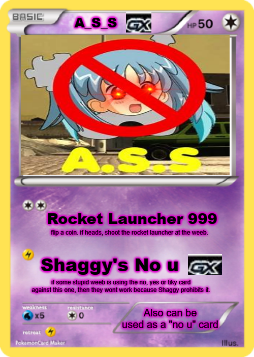 High Quality A_S_S Card GX Blank Meme Template