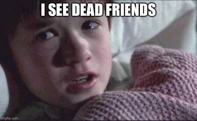 I See Dead People Meme | I SEE DEAD FRIENDS | image tagged in memes,i see dead people | made w/ Imgflip meme maker