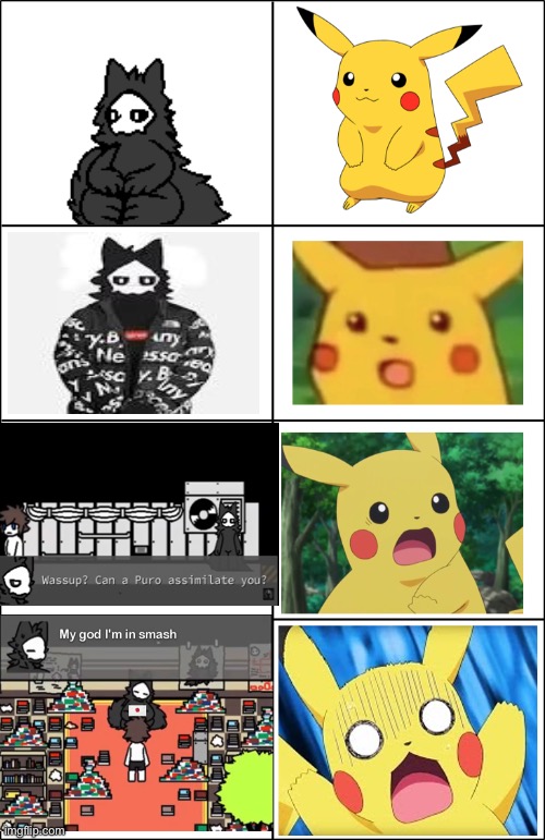 READ THE TEXT | image tagged in horror pikachu,puro,changed,furry | made w/ Imgflip meme maker