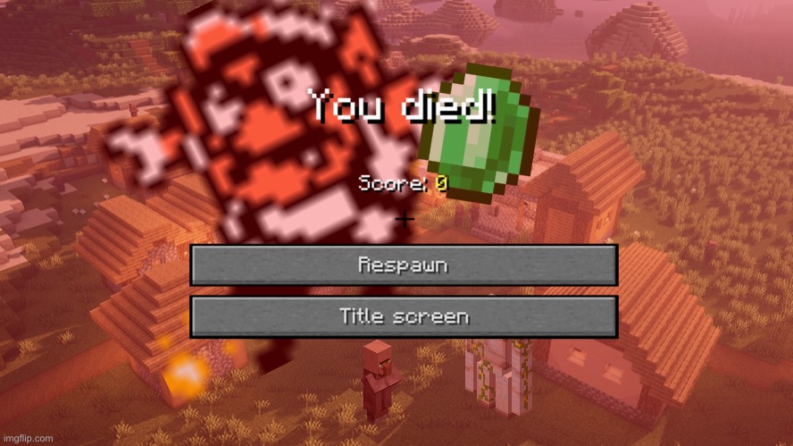 Wario accidentally hits a villager.mp3 | image tagged in minecraft,wario dies | made w/ Imgflip meme maker