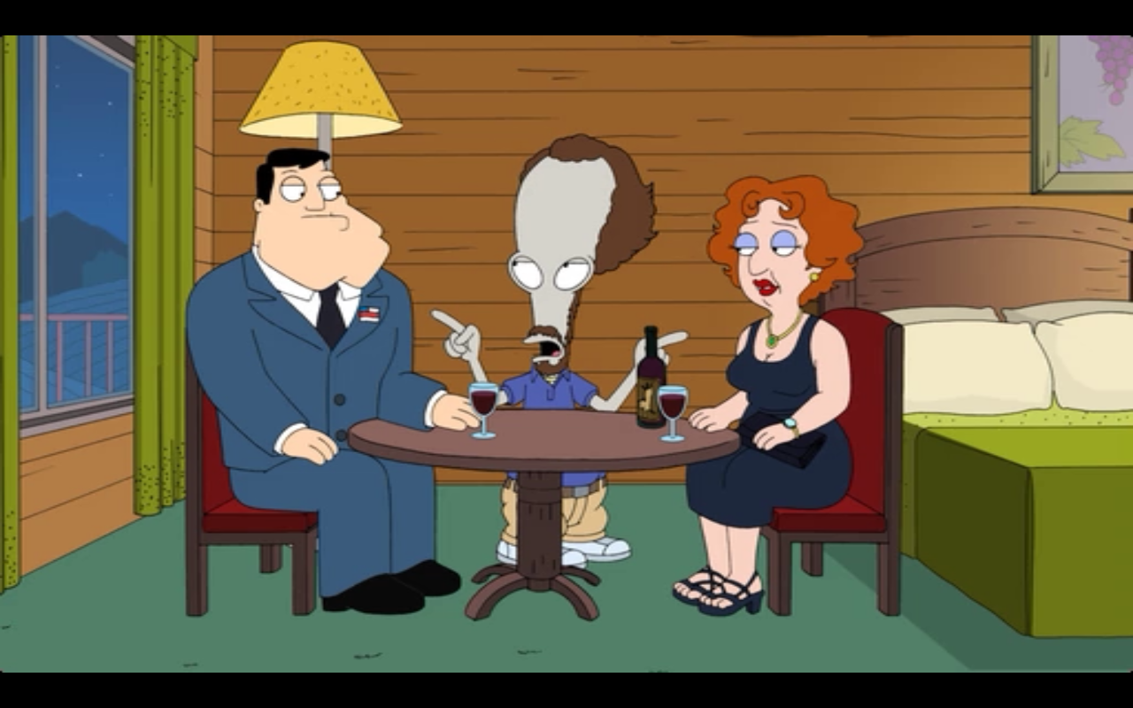 "American Dad!" - Lips are for kissing, uh, uh-uh! Blank Meme Template