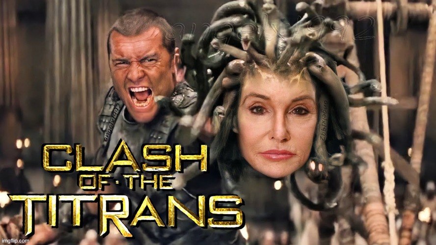 image tagged in clash of the titans,caitlyn jenner,medusa,trans,titans,perseus | made w/ Imgflip meme maker