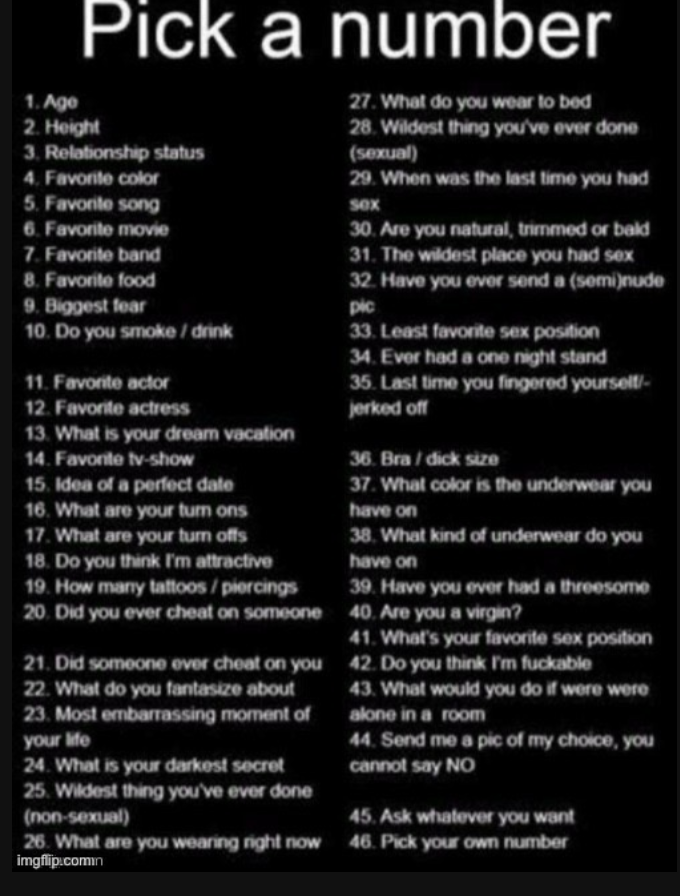 Pick A Number Blank Template Imgflip