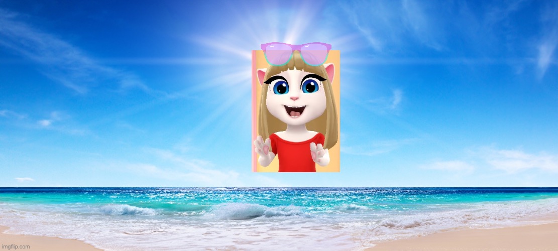 Layla Ronshaku At The Beach | image tagged in beach | made w/ Imgflip meme maker