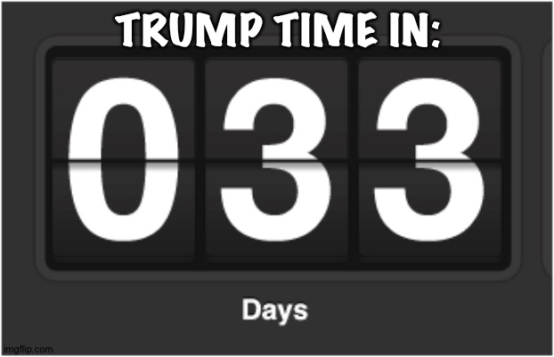 Trump Time | TRUMP TIME IN: | image tagged in calendar | made w/ Imgflip meme maker