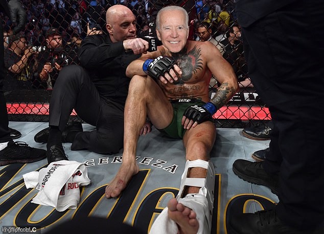 High Quality Joe Rogan Joe Biden McGregor interview Blank Meme Template