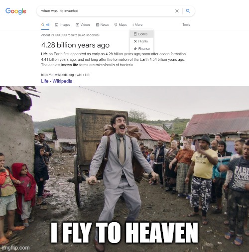 which airline is flying I want first class | I FLY TO HEAVEN | image tagged in borat i go to america | made w/ Imgflip meme maker