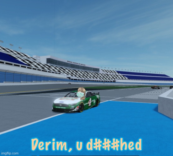Dream had an incident packed race, here was a collision on lap 30 in the pit lane with MascedMan | Derim, u d###hed | image tagged in mascedman,dream,memes,nmcs,nascar | made w/ Imgflip meme maker