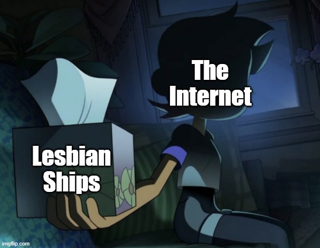 Creepy Luz | The Internet; Lesbian Ships | image tagged in creepy luz | made w/ Imgflip meme maker