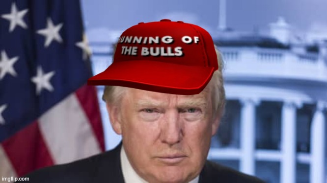 running of the americas | image tagged in donald trump,roblox | made w/ Imgflip meme maker