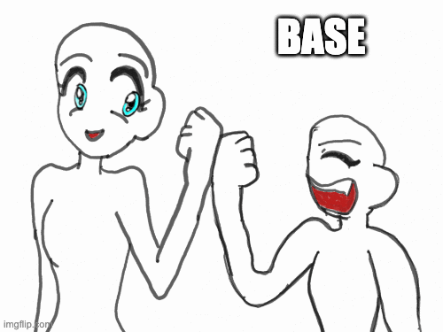 Anime Base ( Part of it is drawn by my younger sis ) | BASE | image tagged in gifs,anime,fluttershybase,rainbowdashbase | made w/ Imgflip images-to-gif maker