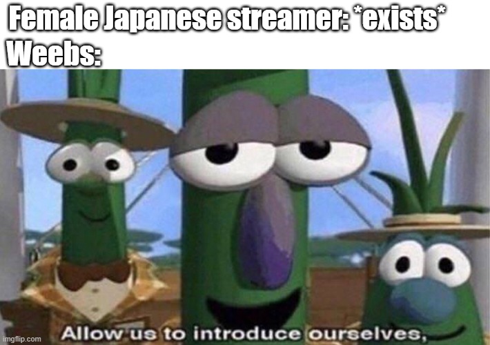 May i ask for an "Ara Ara"? | Female Japanese streamer: *exists*; Weebs: | image tagged in allow us to introduce ourselves | made w/ Imgflip meme maker
