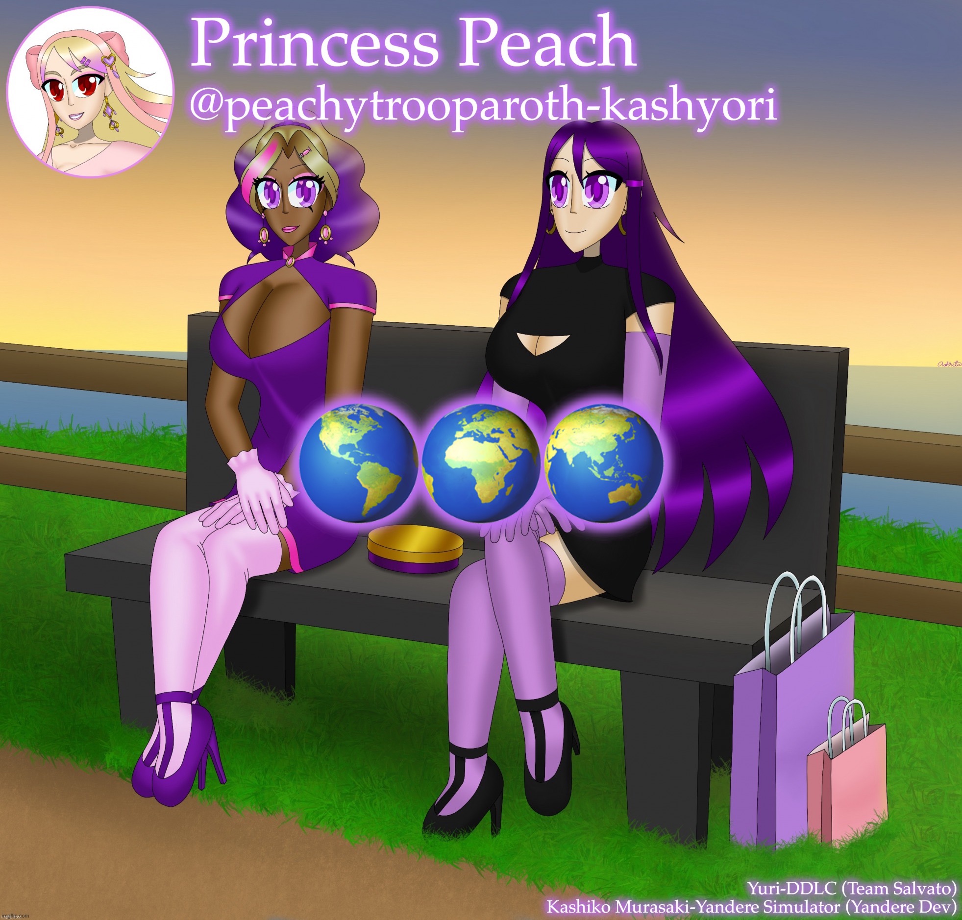 Yuri and Kashiko Murasaki | 🌎🌍🌏 | image tagged in yuri and kashiko murasaki | made w/ Imgflip meme maker